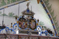 Family arms on front wall at Gottorf Palace Chapel. Schleswig, Germany.