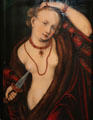 Lucretia painting by Lucas Cranach the Younger at Schleswig Holstein State Museum. Schleswig, Germany.