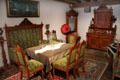 Late 19thC German dining room at Schleswig Holstein State Museum. Schleswig, Germany.