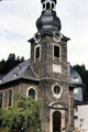 Protestant Reformed Church quarry stone structure by Wilhelm Hellwig. Monschau, Germany.