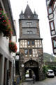 Market Tower one of several ancient tower fortifications. Bacharach, Germany.