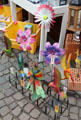 Garden decorations for sale in front of shop. Bacharach, Germany.