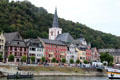 St. Goar on the west bank of the scenic Middle Rhine. St. Goar, Germany.