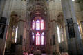 Interior & stained glass of Liebfrauenkirche. Trier, Germany.