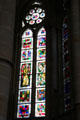Modern stained glass windows, installed after WWII, at Liebfrauenkirche. Trier, Germany.