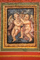 5. Roman ceiling fresco section depicting pair of cupids with censer at Cathedral Museum. Trier, Germany.