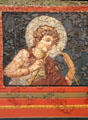 4. Roman ceiling fresco section depicting woman with halo & indeterminate objects at Cathedral Museum. Trier, Germany.