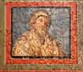 10. Roman ceiling fresco section depicting man with wreath on hair at Cathedral Museum. Trier, Germany.