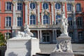 Rococo south facade & statuary of Kurfürstlicher Palace. Trier, Germany.