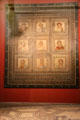 Roman floor mosaic of nine Muses at Trier Archaeological Museum. Trier, Germany.