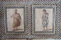 Detail of Roman floor mosaic of philosophers at Trier Archaeological Museum. Trier, Germany.