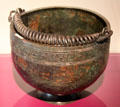 Roman bronze decorated bucket at Trier Archaeological Museum. Trier, Germany.