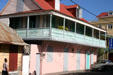 Pink building on Church Street. Roseau, Dominica.