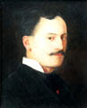 Portrait of Painter Julius Bodenstein by Wilhelm Leibl at Lenbachhaus. Munich, Germany.