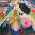 Lady in Moscow painting by Wassily Kandinsky at Lenbachhaus. Munich, Germany.