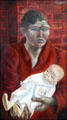 Mother with child painting by Otto Dix at Lenbachhaus. Munich, Germany.