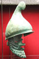 Phrygian bronze helmet from Greece at Antikensammlungen. Munich, Germany.