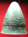 Bronze pilos helmet from Lower Italy at Antikensammlungen. Munich, Germany.