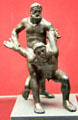 Greek bronze statue of wrestlers at Antikensammlungen. Munich, Germany.