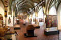 Gallery of medieval religious carvings at Bavarian National Museum. Munich, Germany.