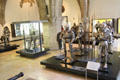 Collection of Medieval armor at Bavarian National Museum. Munich, Germany.