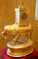 Clock in form of elephant by Nikolaus Schmidt d.Ä from Augsburg at Bavarian National Museum. Munich, Germany.