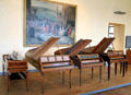 Collection of harpsichords at Bavarian National Museum. Munich, Germany.