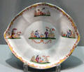 Künersberger Faience with Chinese scene at Bavarian National Museum. Munich, Germany.