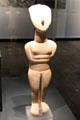 Large Cycladic marble idol at Bavarian State Archaeological Collection. Munich, Germany.