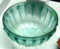 Roman glass ribbed bowl found in Munningen at Bavarian State Archaeological Collection. Munich, Germany.
