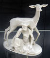 Nymphenburg porcelain figure of philosopher & gazelle by Joseph Wackerle for Nymphenburg at Deutsches Museum. Munich, Germany