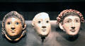 Egyptian mummy masks at Museum Ägyptischer Kunst. Munich, Germany.