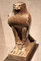 Granite statue of god Horus as falcon from upper Egypt at Museum Ägyptischer Kunst. Munich, Germany.