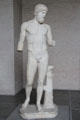 Munich king marble statue Roman copy of Greek original at Glyptothek. Munich, Germany.