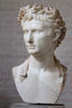 Roman Emperor Augustus with oak leaf crown portrait bust at Glyptothek. Munich, Germany.