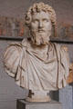 Roman Emperor Septimius Severus portrait bust at Glyptothek. Munich, Germany.