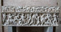 Roman sarcophagus with Apollo & Artemis killing 14 children of Niobe at Glyptothek. Munich, Germany.