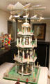 German candle-powered rotating Christmas pyramid at folk art Collection Gertrud Weinhold at Schleißheim. Munich, Germany.