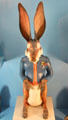 Painted Easter bunny at folk art Collection Gertrud Weinhold. Munich, Germany.