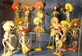 Mexican Day of the Dead orchestra figures at folk art Collection Gertrud Weinhold. Munich, Germany.