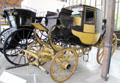 Berline-Coupé three-horse carriage by Dick & Kirschten of Offenbach am Main at Deutsches Museum Transport Museum. Munich, Germany.