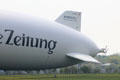 Tail detail of Süddeutsche Zeitung zeppelin visiting Flugwerft Schleissheim. Munich, Germany.