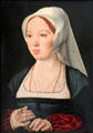 Portrait of a woman by Joos van Cleve the Elder at Alte Pinakothek. Munich, Germany.