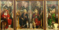 Four fathers of the Church altar painting by Michael Pacher at Alte Pinakothek. Munich, Germany.