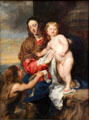 Maria with Christ child & John the Baptist painting by Anthony van Dyck at Alte Pinakothek. Munich, Germany.