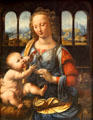 Maria with Christ Child painting by Leonardo da Vinci at Alte Pinakothek. Munich, Germany.