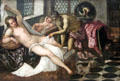 Vulcan surprising Venus & Mars painting by Jacopo Tintoretto at Alte Pinakothek. Munich, Germany.