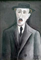 Portrait of Poet Alfred Günther by Otto Dix at Pinakothek der Moderne. Munich, Germany.