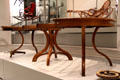 Bentwood legs of expanding dining table by Thonet Brothers of Vienna at Pinakothek der Moderne. Munich, Germany.