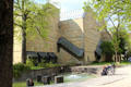 Modern architecture of Neue Pinakothek. Munich, Germany.